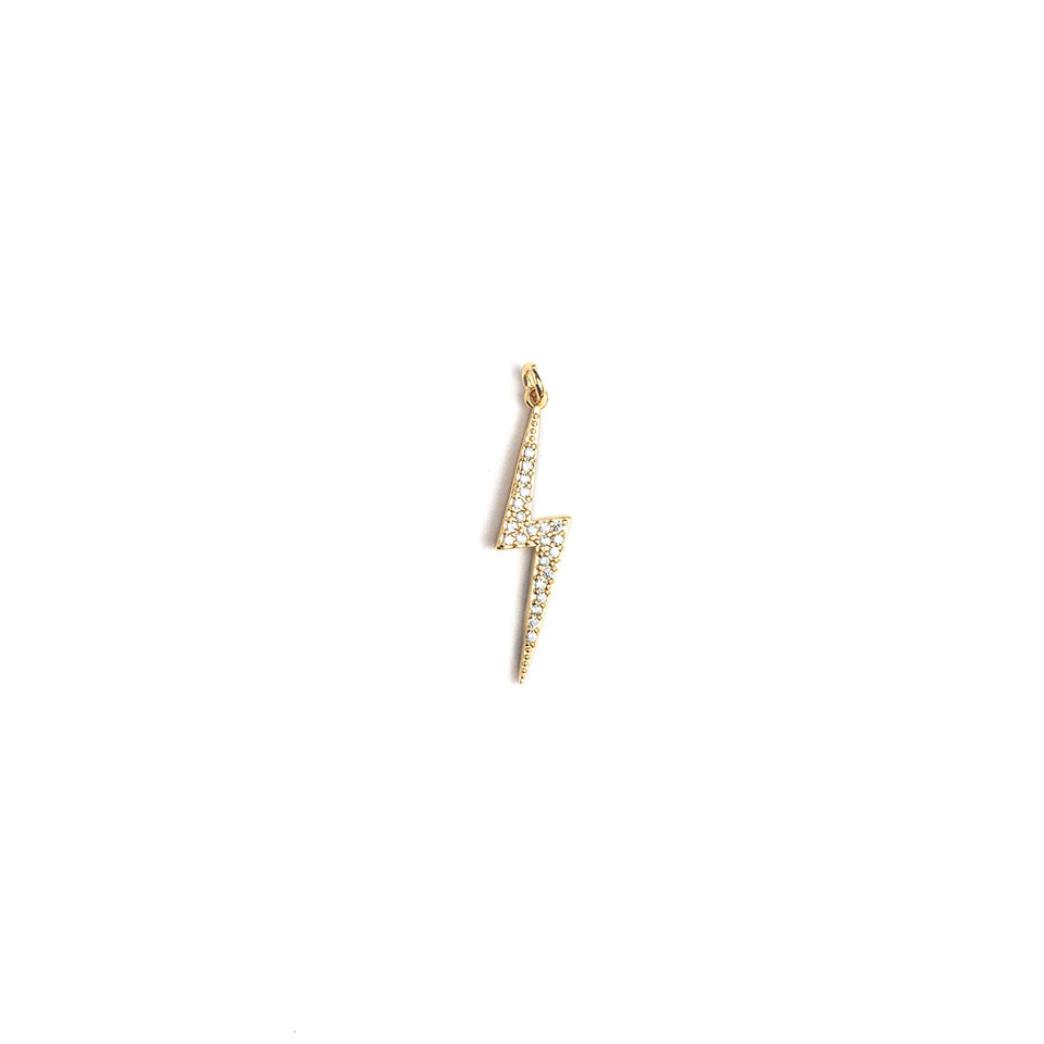 Large Gold Lightning Bolt Charm