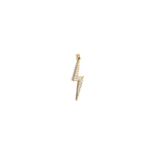 Large Gold Lightning Bolt Charm