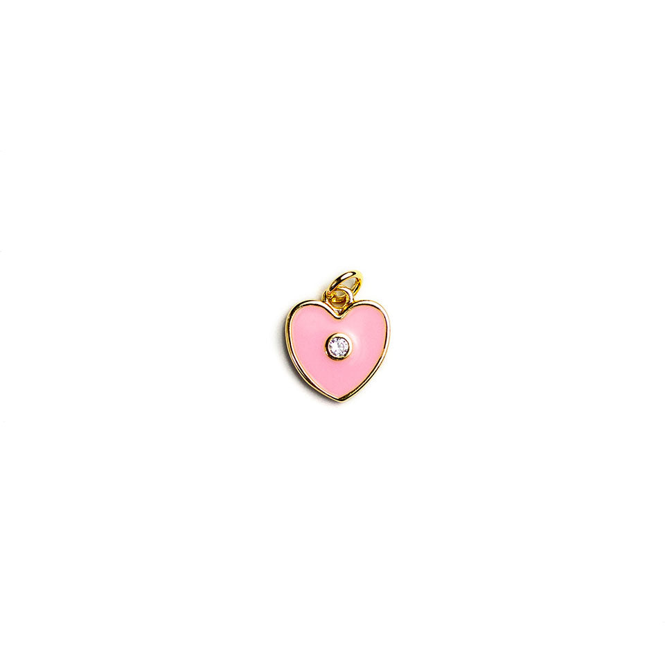 Small Enamel Heart Charm