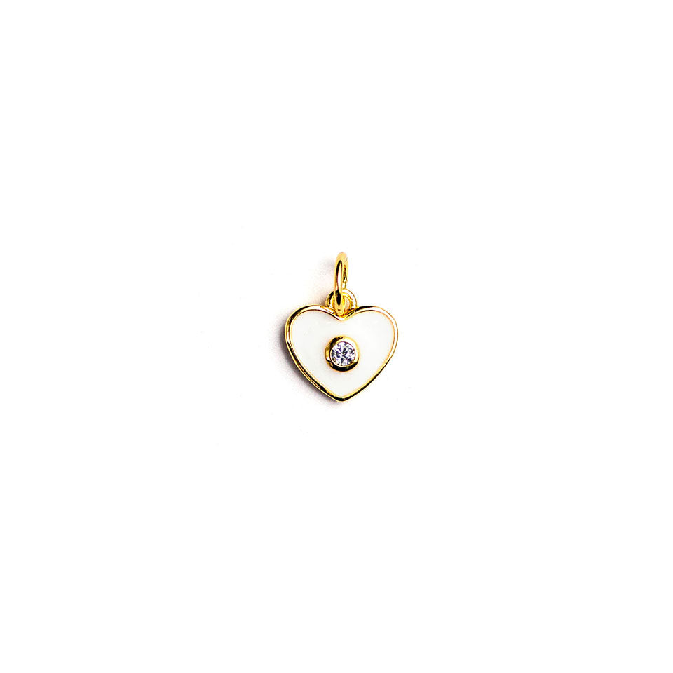 Small Enamel Heart Charm