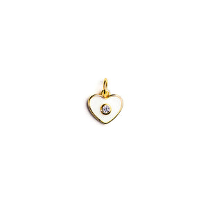 Small Enamel Heart Charm