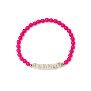 Custom Neon Pink Bracelet