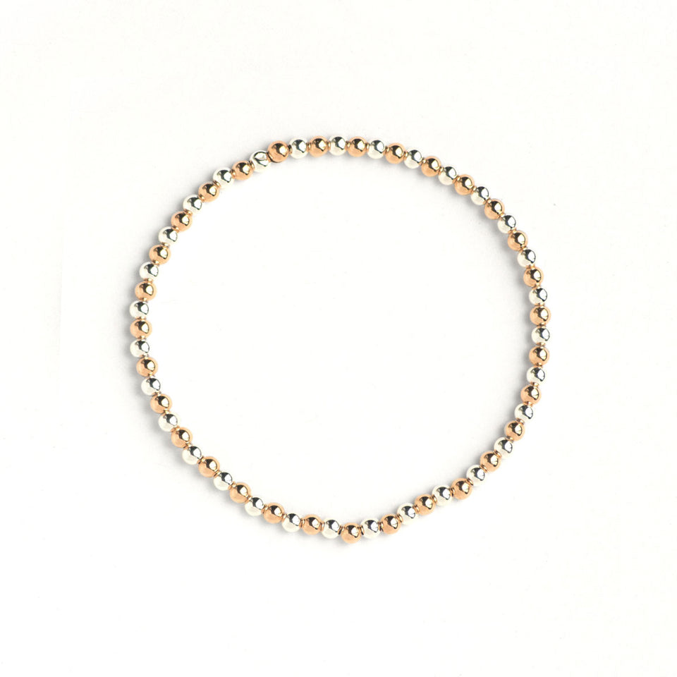 Alternating Gold and Silver Bracelet