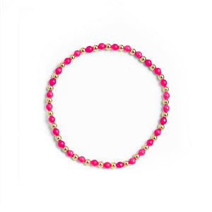 Golden Neon Pink Bracelet