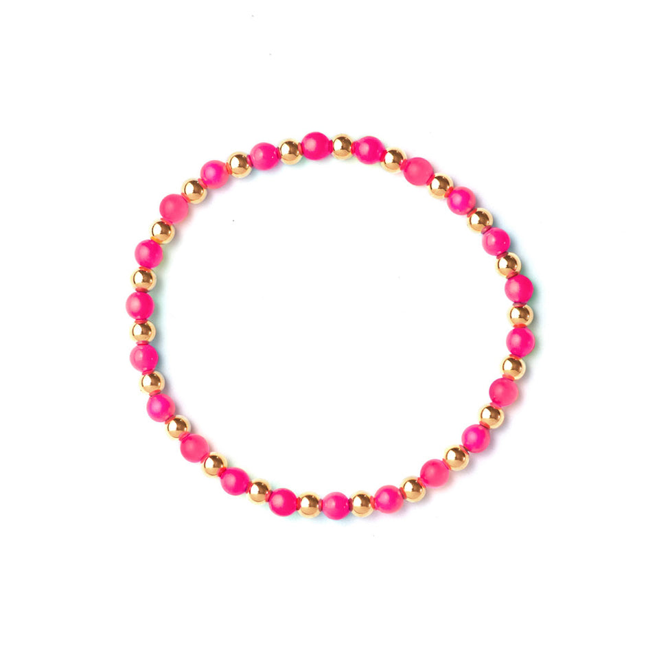 Golden Neon Pink Bracelet