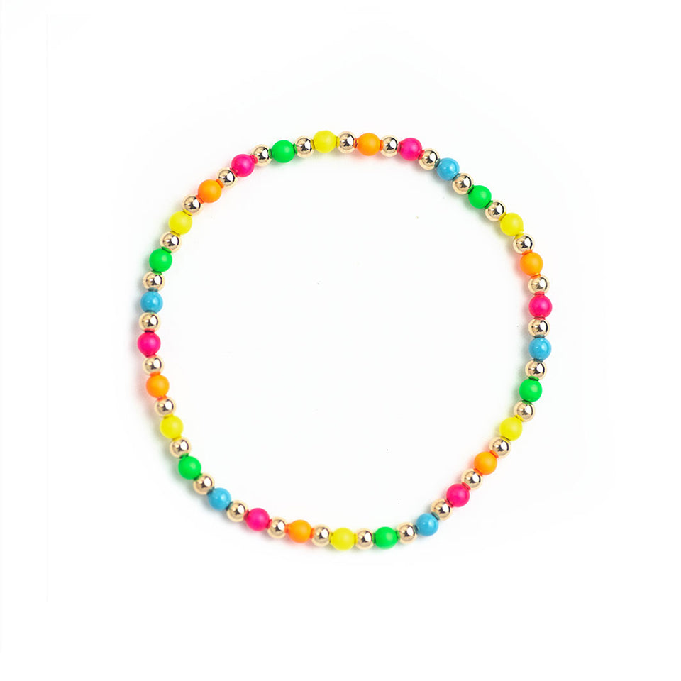 Golden Neon Rainbow Bracelet
