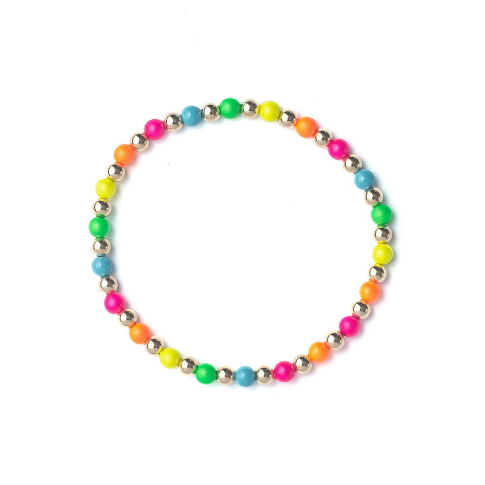 Golden Neon Rainbow Bracelet