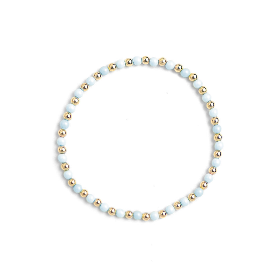 Golden Pastel Blue Bracelet