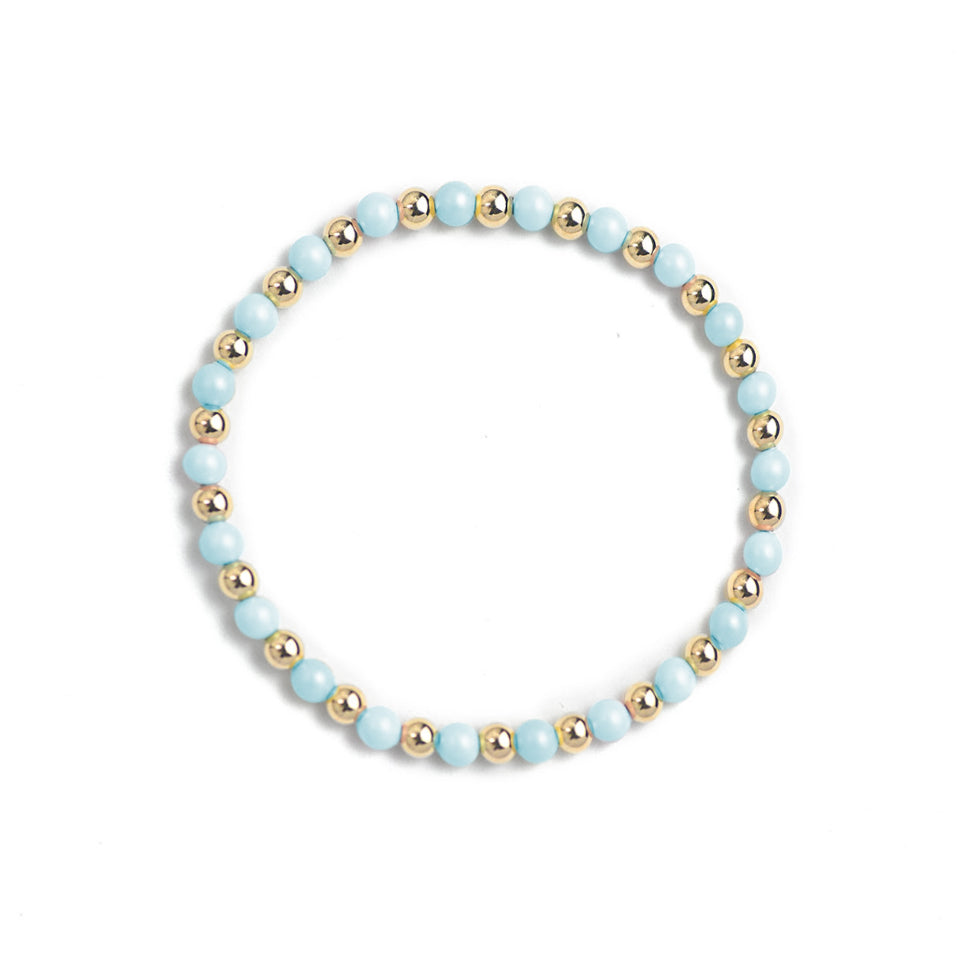 Golden Pastel Blue Bracelet