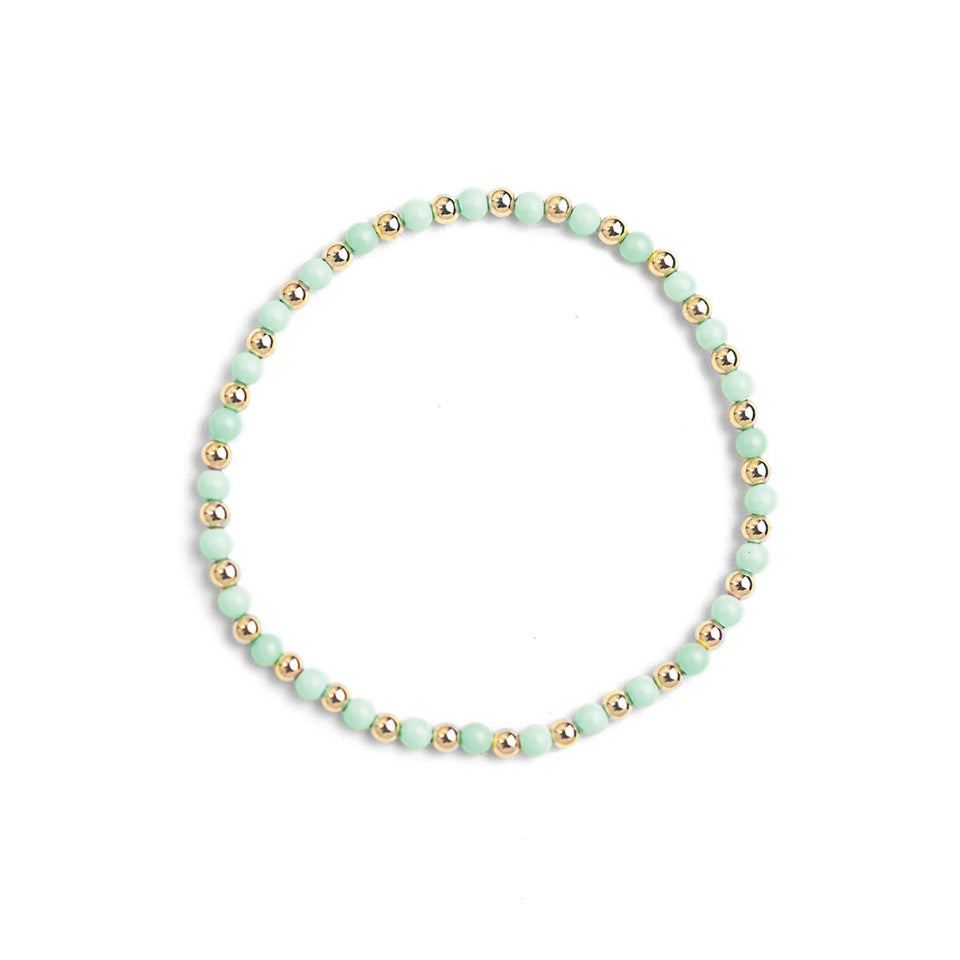 Golden Pastel Green Bracelet