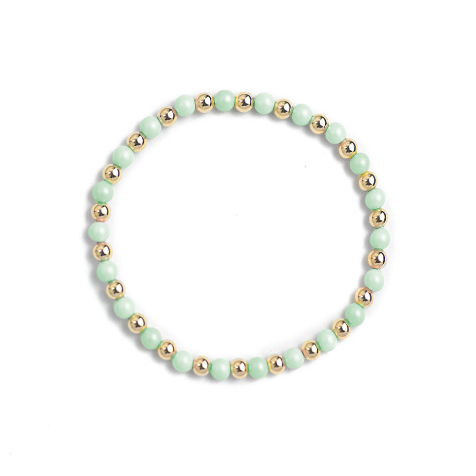 Golden Pastel Green Bracelet