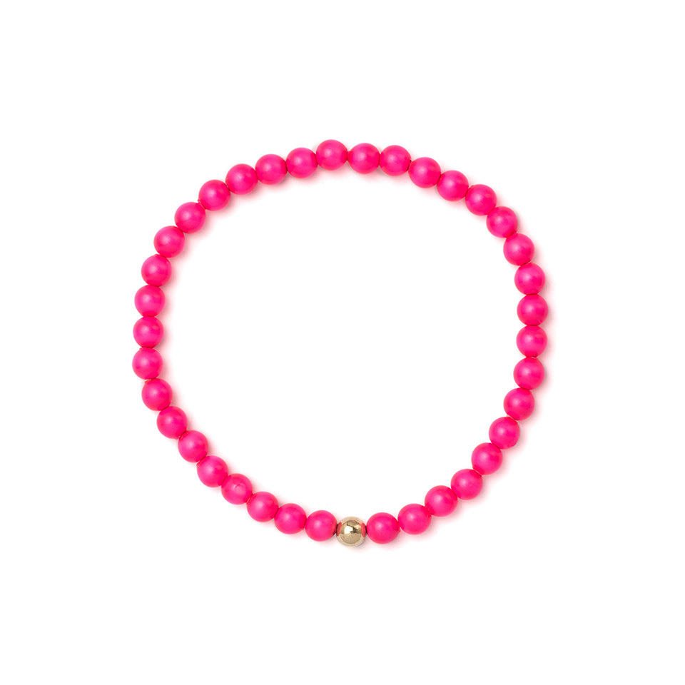 Sparkly Hot Pink Peony Stripe I Handmade Beaded Bracelets for Women I Cana  Capri