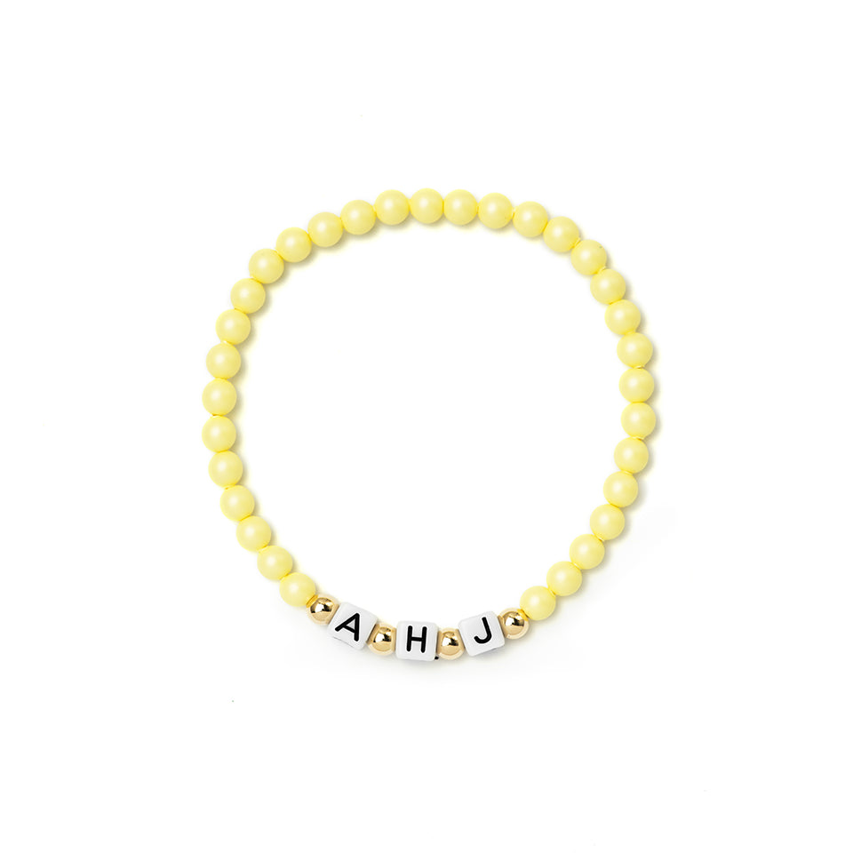 Custom Pastel Yellow Bracelet