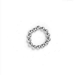 Silver Beaded Ring