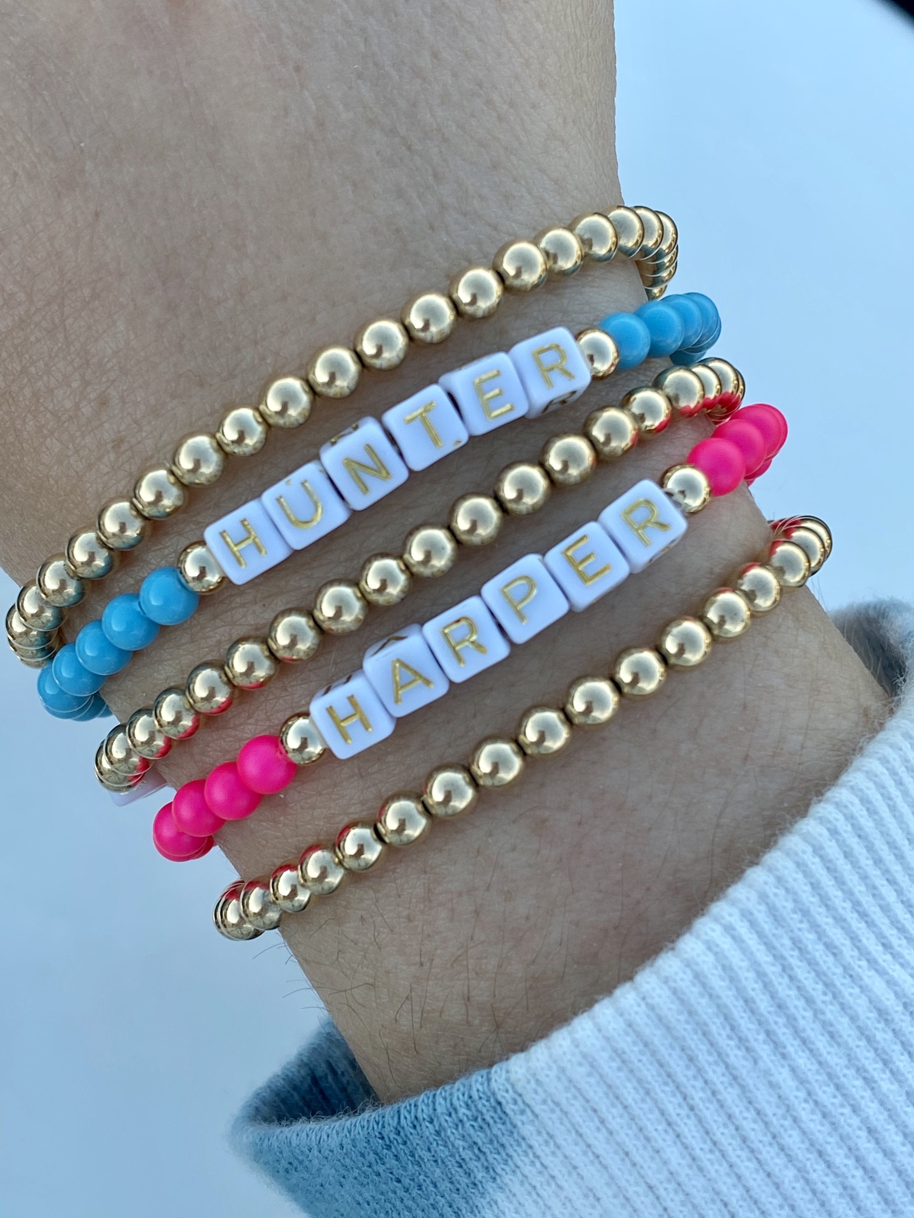 Custom Neon Pink Bracelet