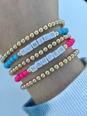 Custom Neon Pink Bracelet