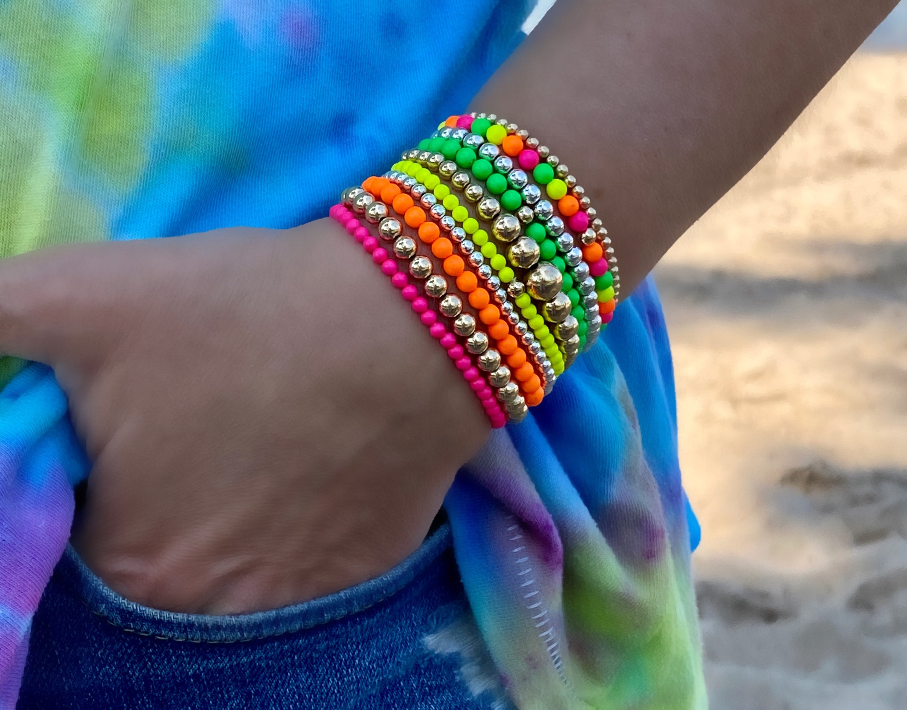Neon Rainbow Bracelet The Butterfly Social